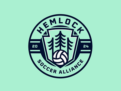 Hemlock Soccer Alliance badge badgedesign branding football logo soccer