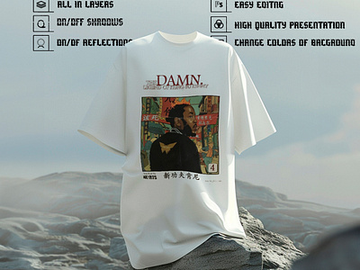 Kendrick Lamar T-Shirt Mockup design kendrick lamar mockup photoshop t shirt template