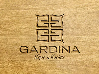 Engraved Wood Logo Mockup embossed logo mockup engraved wood logo mockup