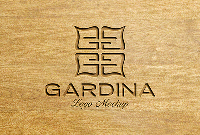 Engraved Wood Logo Mockup embossed logo mockup engraved wood logo mockup