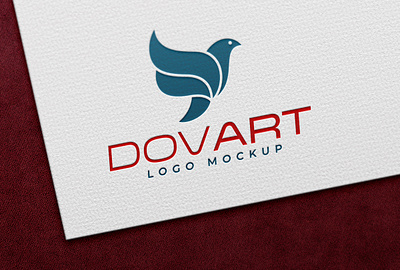 Full Color Logo Mockup White Paper embossed logo mockup