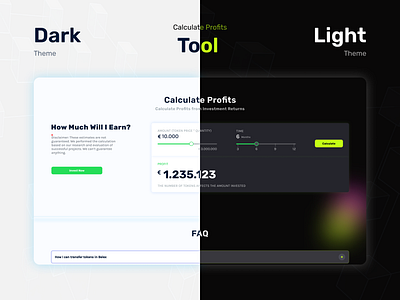 Dark and light theme belex branding brigit.dev dark theme design graphic design light theme theme ui ux