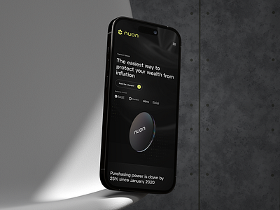 nuon | website mobile blockchain coin cryptocurrency screen design stablecoin ui design web3 website