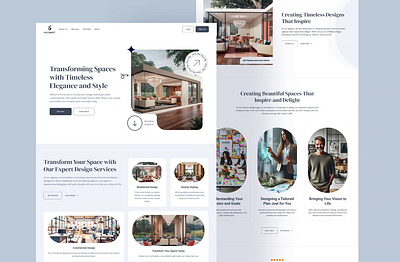 Interior Design agency website landing page agncy branding interior interior angncy landing page minimal ui uiux ux website