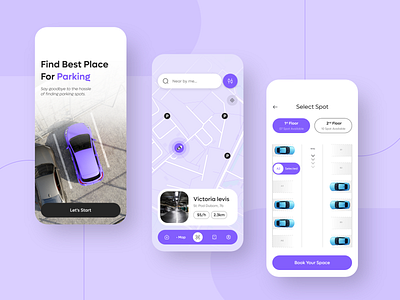 Park Smarter, Drive Happier! With Parking Finding App car parking car parking uiux graphic design mobile application parking parking booking app parking space parking spot parking ui parking zone user experience user interface