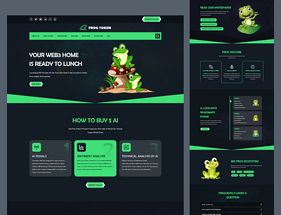 Frog Coin HTML & Tailwind CSS Website Template bootstrap bootstrap website cryptocurrency css design frog coin html html website landing page meme template meme token memecoin memecoin website tailwindcss template ui ui design uiux web template website template