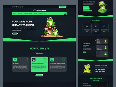 Frog Coin HTML & Tailwind CSS Website Template bootstrap bootstrap website cryptocurrency css design frog coin html html website landing page meme template meme token memecoin memecoin website tailwindcss template ui ui design uiux web template website template