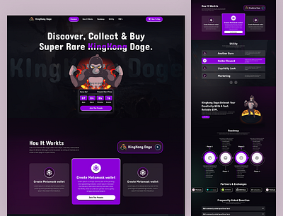 KingKong Coin Tailwind CSS Web Template bootstrap bootstrap website crypto cryptocurrency design html website illustration kingkong coin landing page meme crypto meme template meme token memecoin memecoin website memecoins tailwindcss token ui web template website template