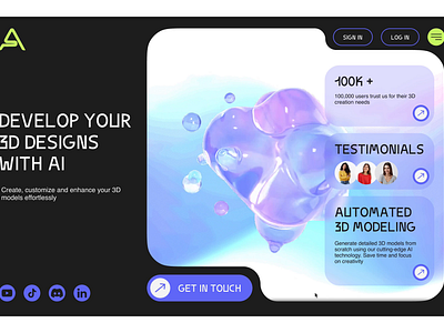 Appex – AI 3D Tool✏️ 3d ai animation figma ui ux webdesign