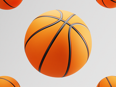 Basketball 3d 3dicon ball basketball blender design icon illustration minimal orange play render