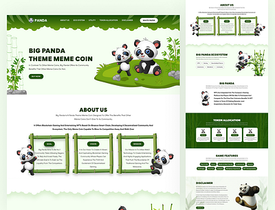 Panda Coin HTML & Tailwind CSS Website Template bigpanda coin bootstrap bootstrap website cryptocurrency design html html website landing page meme coin meme template meme token memecoin memecoin website memecoins tailwindcss ui uiux web template website design website template