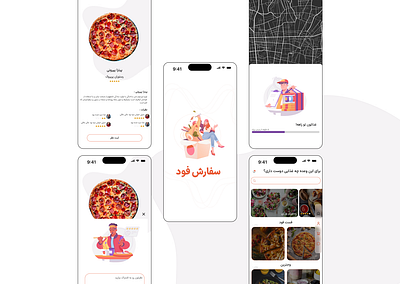 delivery app dailyui design farsi food app iran landing page persian persian app ui ui design ux website