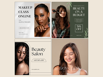 Skincare & Makeup Social Media Ads - Static Creative's ads makeup ads meta ads salon ads skincare ads skincare ads designer social media ads social media ads designer static ads visual ads