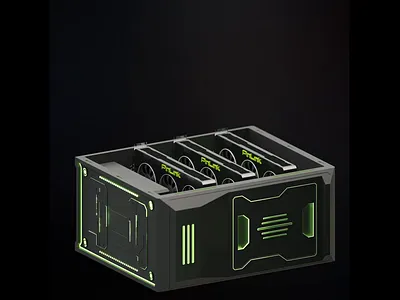 3D Animation - Isometric GPU 3d 3d art animation blender dark dashboard design floating gpu green illustration isometric art motion graphics nvidia