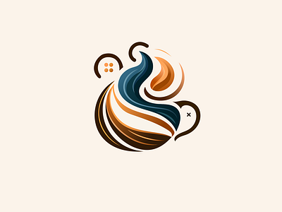 Cup Hot Logo - Abstract Logo Design abstract cofee cup drink hot latte logo simple