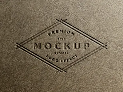 Logo Mockup Debossed Leather embossed logo mockup logo mockup debossed leather