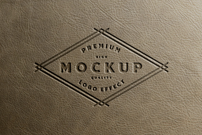 Logo Mockup Debossed Leather embossed logo mockup logo mockup debossed leather