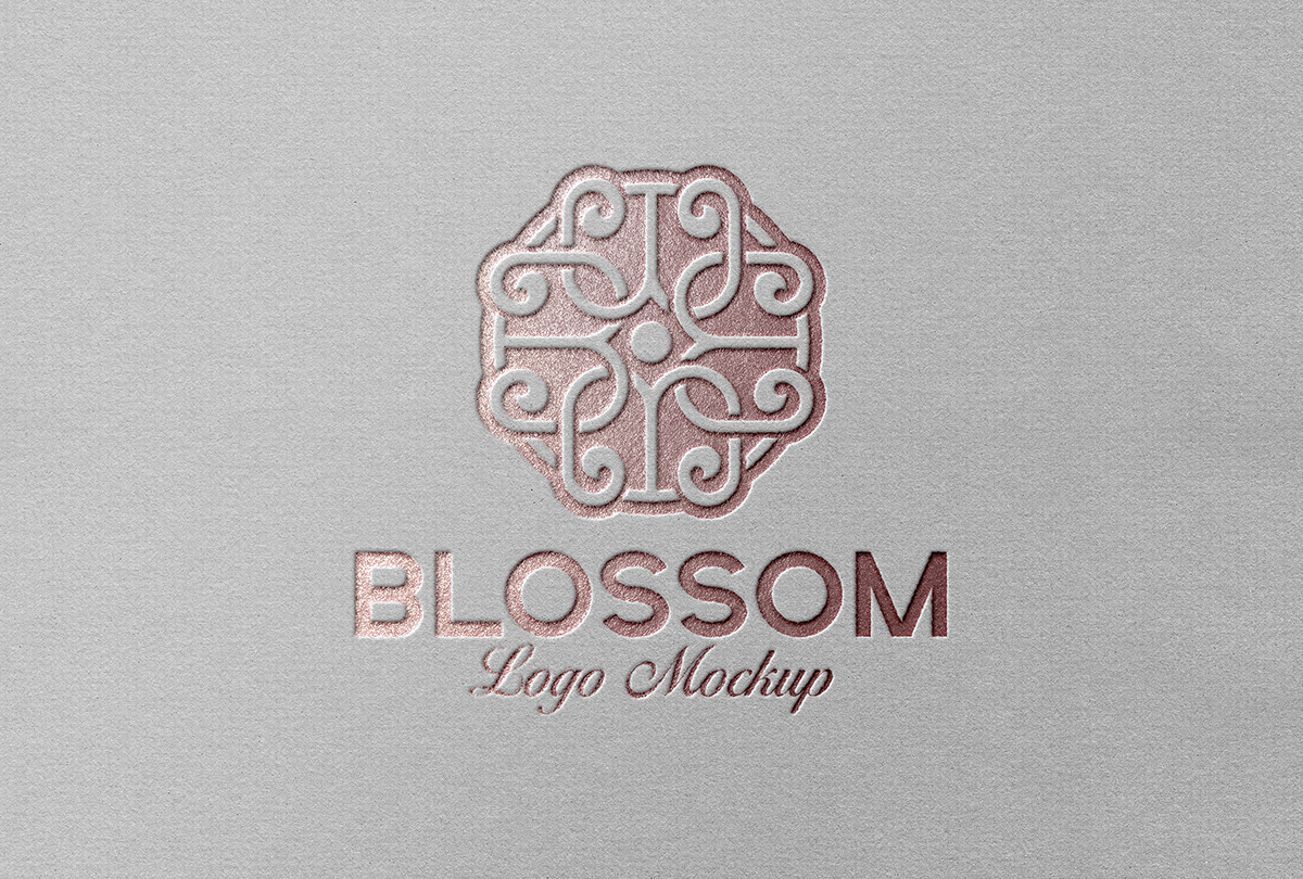 Rose Gold Foil Logo Mockup by Smart Works on Dribbble