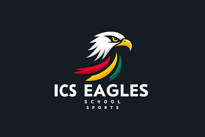 ICS Eagle Logo - Minimalist Logo Design animals design eagle logo minimalist school sport