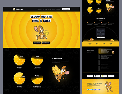 Jerry Inu Coin HTML & Tailwind CSS Web Template bootstrap bootstrap website cryptocurrency design html website jerry inu landing page meme crypto meme template meme token memecoin memecoin website memecoins tailwindcss token ui uiux web template webdesign website template