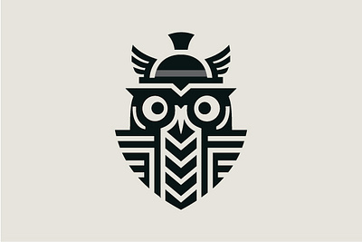 Owl Yunani - Minimalist Logo Design animals block design logo moon night owl simple yunani