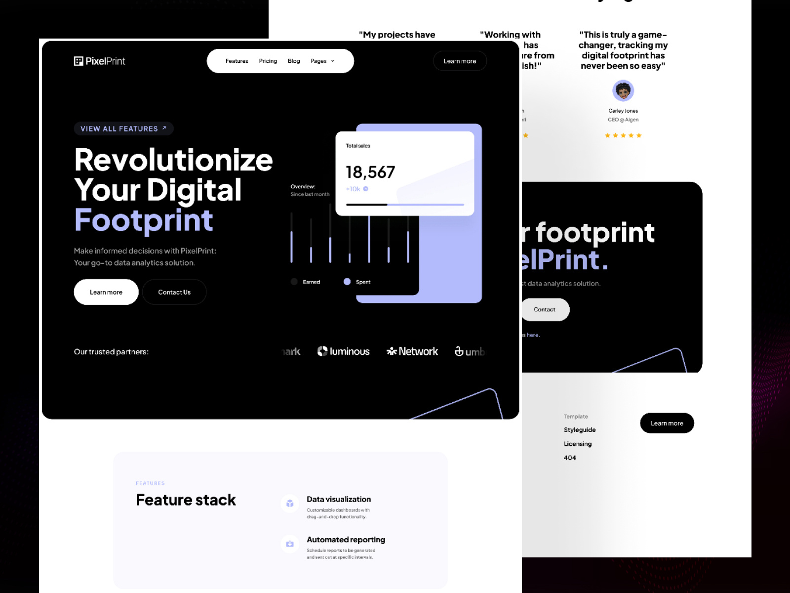 Example of Website Design (~7 Pages)