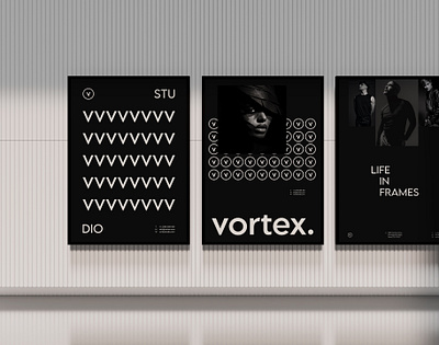 Vortex Studio Poster Design poster poster design studio branding studio minimalistic design studio poster design