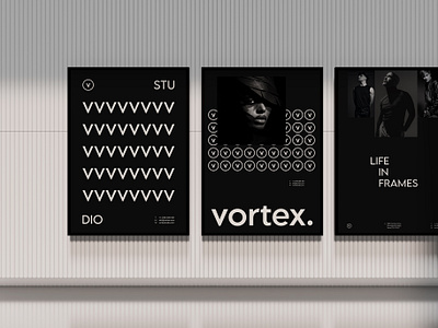 Vortex Studio Poster Design poster poster design studio branding studio minimalistic design studio poster design