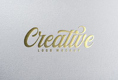 Logo Mockup Gold Foil Effect embossed logo mockup gold foil logo mockup