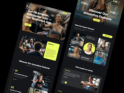 FitPulse I UX/UI Design I Web Design I Figma animation branding design figma fitness platform graphic design home page illustration landing page logo mobile app design prototyping ui ux research uxui uxui design web app design web design webflow website