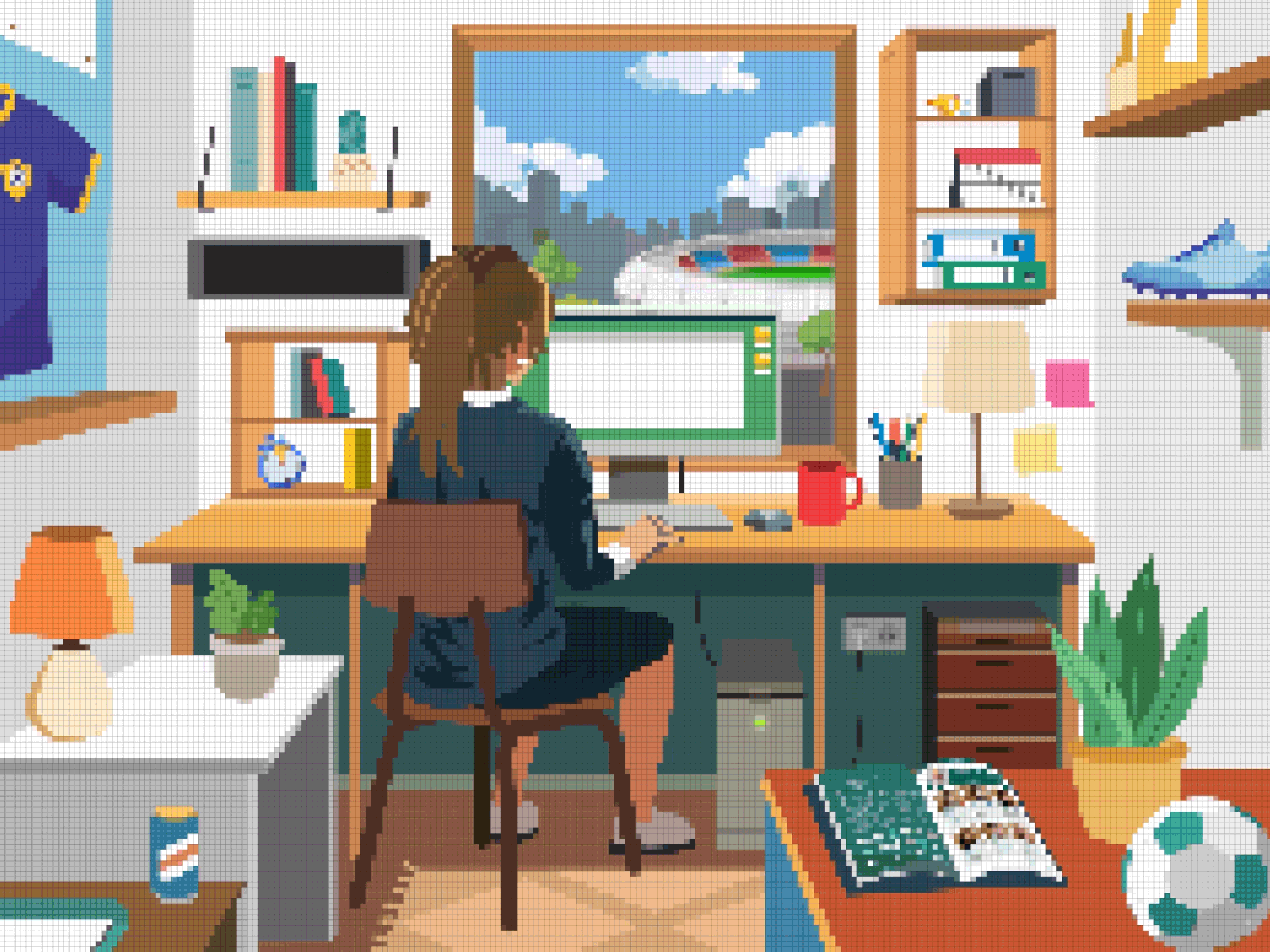 UEFA Academy pixel art 16bit 8bit animation art character computer football game gif illustration inspired job pixel