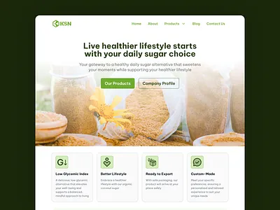 Sugar Producer Website ui