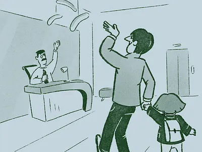 Social spaces #2 illustration minimal procreate realestate