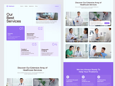 Medicare - Services design doctor dribbble health health care healthcare hospital landing page medical medical care minimalist modern services services healthcare uiux user interface web web design website website design