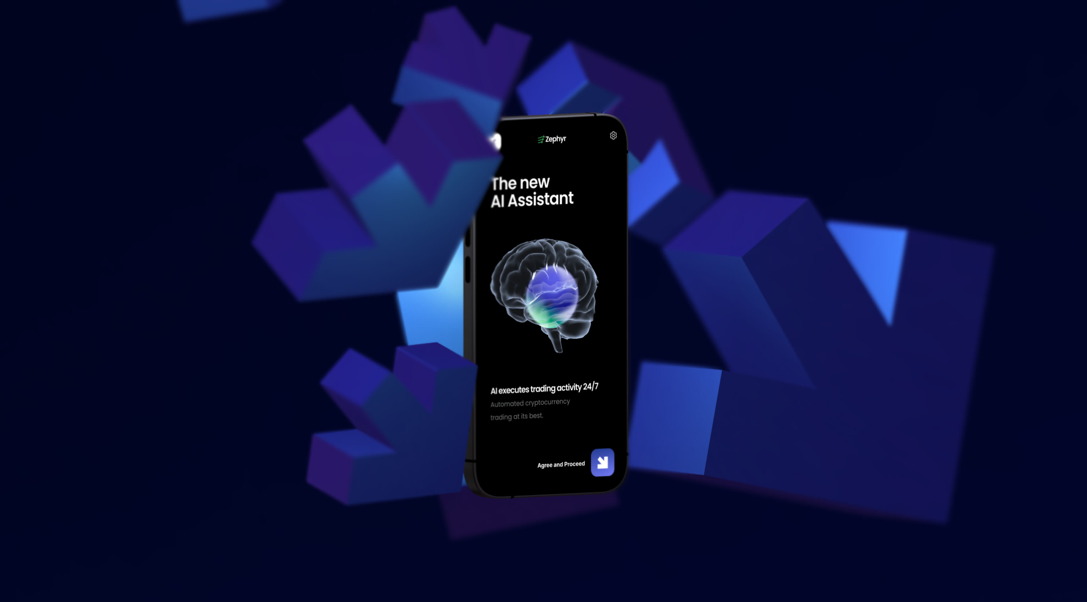 Zephyr | AI assistant animation app assets bitcoin branding crypto cryptocurrency dashboard etherium finance fintech invest trade ui ux wallet web web3