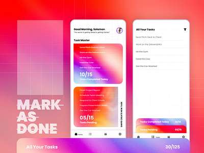 Mark as Done - Task App concept design minimal ui ux