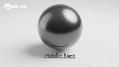 how to make metallic black material in Blender 3d b3d blender blenderian cgian tutorial
