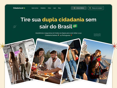 Cidadania Já (Redesign) design figma landingpage redesign ui uiux ux webdesign