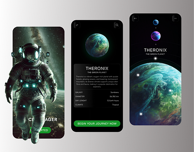 Space Voyager concept space ui uiux design