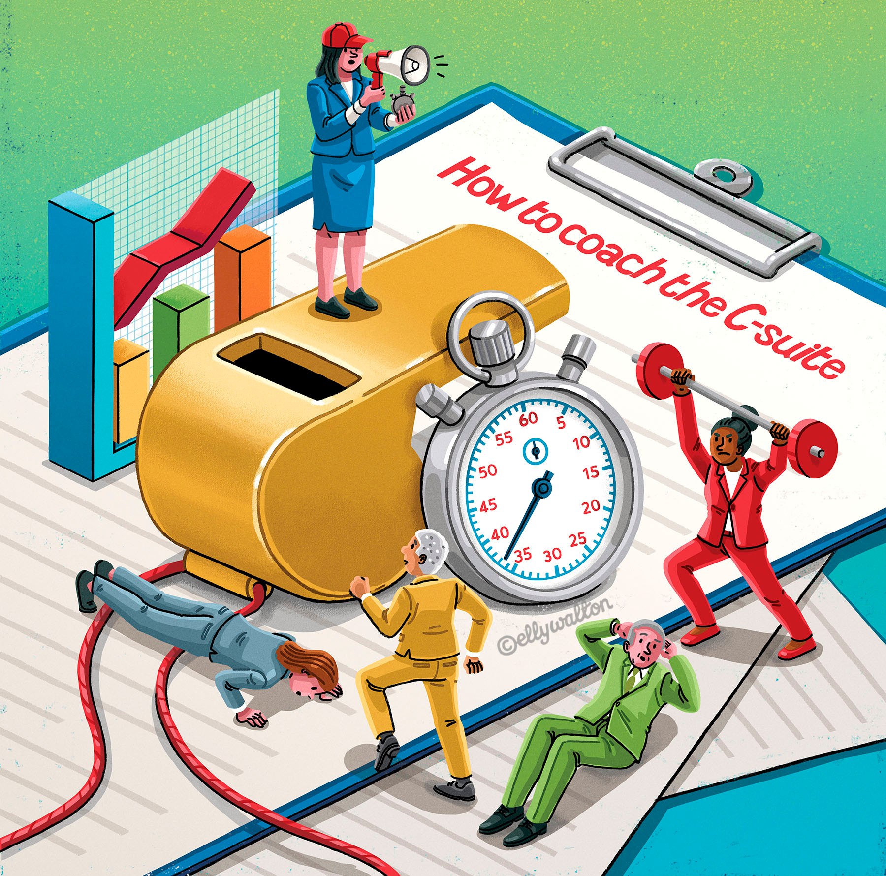 Magazine cover illustration for HR magazine: HR manager coaching cover illustration digital art digital illustration editorial editorial illustration figurative figurative illustration hr magazine illustration magazine magazine cover magazine illustration