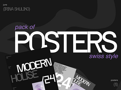 [3] Swiss style posters ai creative darck design figma graphic design poster swiss style typography ui vector