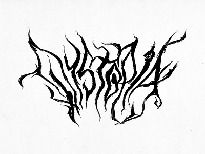 Dystopia - Lettering type brush brushpen calligraffiti calligraphy custom type graphic design grunge handlettering handmade handwritten horror illustration lettering logo punk type design typography typologo wordmark