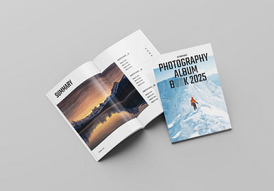 Photo Album Book Template Design Layout a4 agency album book branding brochure business design graphic design minimal photobook photography photography book