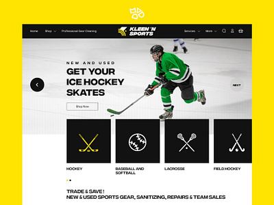 Kleen'N Sports - Sports gear landing page cleaning ui landing page sports landing page sports ui sports ux ui ui design ui landing page ui page ui ux ux page web design