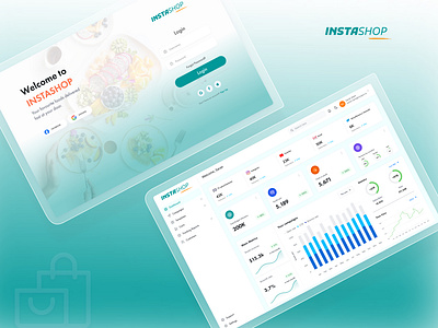 InstaShop Dashboard Design branding design graphic design illustration logo ui ux