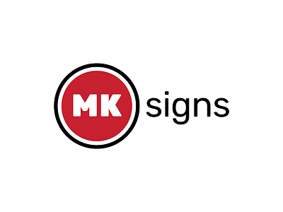 MK Signs Logo branding cacheinteractive design graphic design icon logo mksigns