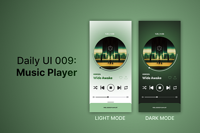 Daily UI 009: Music Player app dailyuichallenge figma graphic design music player personal project project singapore ui design ux wireframing