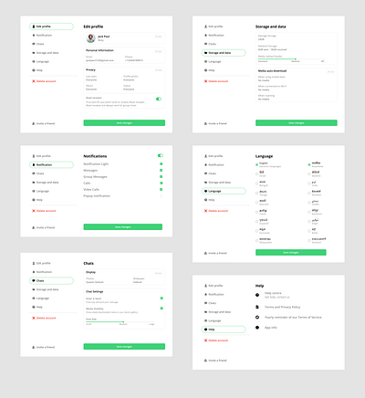 Setting Screen app design app ui app ux appdesign application design chat application darkmode figma mobiledesign moderndesign setting screen setting screen ui setting screen ux settingspage ui ui design user experience user interface ux design ux research