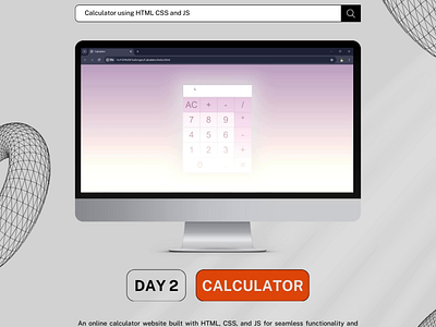 Day 2 of the 100 Days Challenge: Calculator 100days challenge calculator css dailyuichallenge day2 frontend html js ui uiux web design