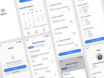 Dipesan - Internal Food Order App clean food mobile order ui